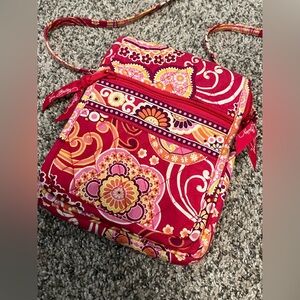 Vera Bradley Pink and Orange Paisley Crossbody Bag